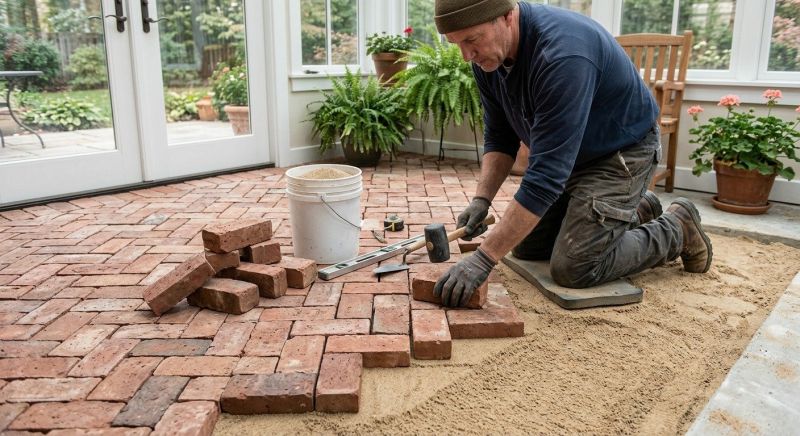 Brick Hardscaping Installation in West Hartford, CT